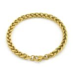 Fashion Frill Stylish Gold Bracelet For Men Criss Cross Stainless Steel Gold Bracelet For Men Specially Made For Men Gift For Him - Fast Shipping to USA & Canada