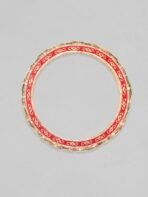 Rubans Set Of 2 24K Gold-Plated Kundan-Studded Bangles - Fast Shipping to USA & Canada - Image 6