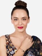 ZAVERI PEARLS Set of 2 Rose Gold Tone Contemporary Cubic Zirconia Brass Kada Style Bracelet For Women-ZPFK17976 - Fast Shipping to USA & Canada - Image 7