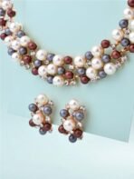 Shining Diva Latest Stylish Design Fancy Pearl Necklace Jewellery Set for Women (15114s) - Fast Shipping to USA & Canada - Image 6