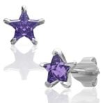 ANAYRA 925 Sterling Silver Purple Star Stud Earrings for Women & Girls | Hallmark Certified Fashion Jewellery - Fast Shipping to USA & Canada - Image 2