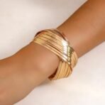 Shining Diva Fashion Gold Plated Latest Stylish Kada Bangle Cuff Bracelet for Women & Girls (16195b) - Fast Shipping to USA & Canada - Image 7