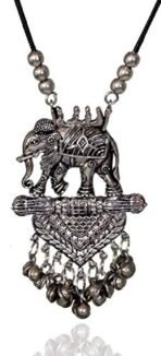 YouBella Jewellery Sets for Women Afghani Boho Bahubali Necklace Jewellery for Girls/Wome (Silver) (Combo) - Fast Shipping to USA & Canada - Image 5