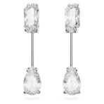 Swarovski Women Mesmera Bar Earrings, Mixed Cuts, White, Rhodium Plated - Fast Shipping to USA & Canada - Image 2