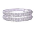 Ratnavali Jewels Brass Silver Plated and Cubic Zirconia Bangles for Women & Girls - Fast Shipping to USA & Canada - Image 6