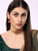 Shining Diva Fashion Latest Stylish Design Fancy Choker Traditional Necklace Jewellery Set for Women - Fast Shipping to USA & Canada - Image 5