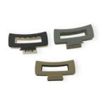 AccessHer Large Rectangular Double-Colour Claw Hair Clips (Pack of 3)" - Fast Shipping to USA & Canada