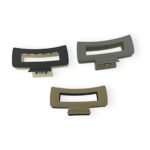 AccessHer Large Rectangular Double-Colour Claw Hair Clips (Pack of 3)" - Fast Shipping to USA & Canada