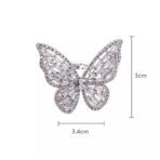 Fashion Frill Women's Jewellery Butterfly Ring - Stainless Steel Silver AD Studded Adjustable Ring for Girls - Romantic Gift for Wife Girlfriend Promise - Fast Shipping to USA & Canada - Image 5