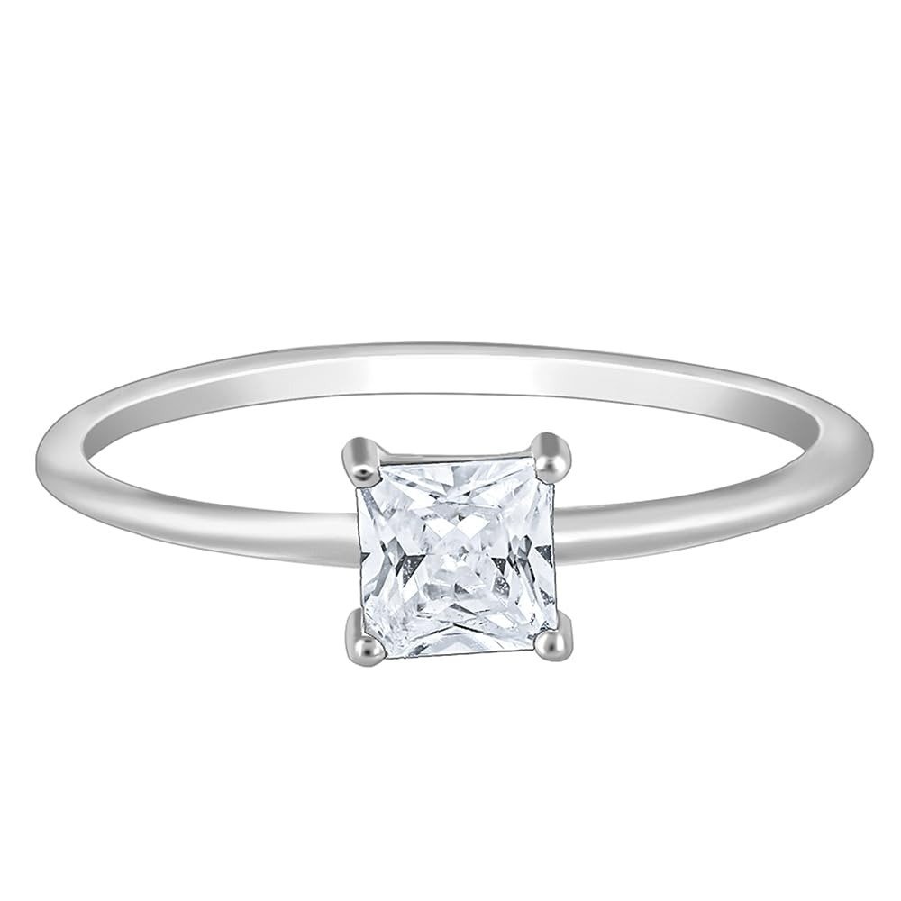 41WvfCzuDjL.jpg GIVA 925 Silver Cubic Beauty Ring,Fixed Size,Indian - 12| Gifts for Women and Girls | With Certificate of Authenticity and 925 Stamp | 6 Months Warranty - Image 1