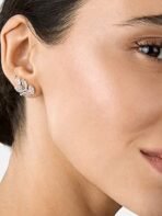 MINUTIAE Vine Shape Pendant Necklace Chain Bracelet And Earring Jewellery Combo Set With Solitaire Crystal Diamond For Women and Girls - Fast Shipping to USA & Canada - Image 4