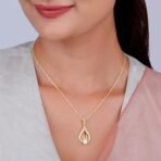 GIVA 925 Silver Golden Glint Pendant With Link Chain| Necklace to Gift Women & Girls | With Certificate of Authenticity and 925 Stamp | 6 Months Warranty* - Image 4
