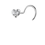 HighSpark 925 Silver Heart Nose Pin - Fast Shipping to USA & Canada