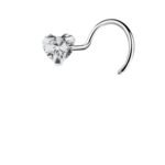 HighSpark 925 Silver Heart Nose Pin - Fast Shipping to USA & Canada
