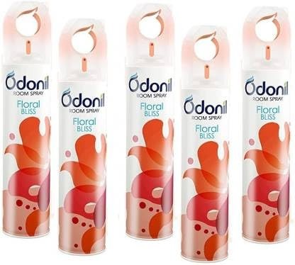 Odonil Floral Bliss Air Freshener - 5 x 220 ml Spray (5 Pack) - Fast Shipping to USA & Canada