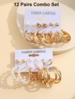 Shining Diva Fashion 12 Pairs Combo Earring Set Latest Stylish Western Earrings for Women and Girls (16142er) - Fast Shipping to USA & Canada - Image 4