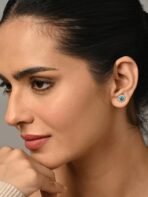 Clara 925 Sterling Silver Orsa Blue Solitaire Pendant Earrings Chain Necklace Jewellery Set | Platinum Plated, Swiss Zirconia |Gift for Women and Girls - Fast Shipping to USA & Canada - Image 4