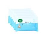 Mother Sparsh Thick Fabric Baby Water Based (Unscented) Wipe (Blue, 10 Wipes) - Pack of 6 - Fast Shipping to USA & Canada
