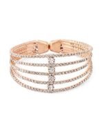 ZAVERI PEARLS Rose Gold Tone Dazzling Austrian Diamonds Embellished Party Bling Cuff Bracelet For Women-ZPFK12103 - Fast Shipping to USA & Canada - Image 2