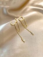 Yellow Chimes Earrings For Women Gold Tone Linear Chain Tassel Dangler Earrings For Women and Girls - Fast Shipping to USA & Canada - Image 7