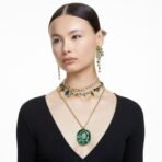 Swarovski Women Gema Necklace, Mixed Cuts, Green, Gold-Tone Plated - Fast Shipping to USA & Canada - Image 7