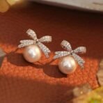 Shining Diva Fashion Latest Stylish Crystal Pearl Earrings for Women and Girls (16116er) - Fast Shipping to USA & Canada - Image 5