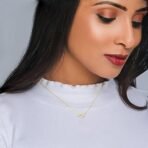 GIVA 925 Silver 18k Gold Plated Shimmer Bloom Necklace | Gifts for Girlfriend, Gifts for Women and Girls |With Certificate of Authenticity and 925 Stamp | 6 Month Warranty* - Image 3