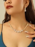 Shining Diva Fashion Latest Stylish Design Fancy Earrings Necklace Jewellery Set for Women (16045s) - Fast Shipping to USA & Canada - Image 4