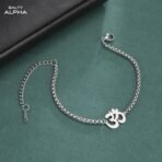 SALTY Alpha Auspicious OM Stainless Steel Bracelet for Men - Fast Shipping to USA & Canada - Image 4