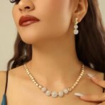 Shining Diva Fashion Latest Stylish Design Fancy Earrings Necklace Jewellery Set for Women (16045s) - Fast Shipping to USA & Canada - Image 3