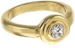 Estele 24kt Gold Plated Gypsy Set Solitaire Ring for Women with Bold Austrian Crystal (071 Ring) - Fast Shipping to USA & Canada - Image 2