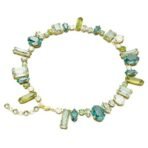 Swarovski Women Gema Necklace, Mixed Cuts, Green, Gold-Tone Plated - Fast Shipping to USA & Canada - Image 5