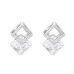 GIVA 925 Silver Quadrangle Earrings| Gifts for Girlfriend, Gifts for Women and Girls | With Certificate of Authenticity and 925 Stamp | 6 Month Warranty