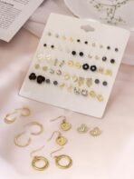 Yellow Chimes Stud Earrings for Women | Fashion Gold Earrings for Girls Combo Sets Studs Drop Earrings Set | Korean Style Earring Set | Birthday Anniversary Gift For Girls Wife - Fast Shipping to USA & Canada - Image 6