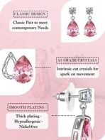 Yellow Chimes Earrings for Women and Girls | Multicolor Stone Crystal | Silver Tone Drops | Oval Shaped | Birthday Gift for Girls and Women Anniversary Gift for Wife - Fast Shipping to USA & Canada - Image 5