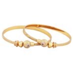 Shining Diva Fashion Set Of 2 Latest Traditional Design 18k Gold Plated Adjustable Bracelet Bangles for Women (Golden)(15234b) - Fast Shipping to USA & Canada - Image 6