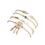 Shining Diva Fashion Latest Designs Multilayer Stylish Crystal Gold Plated Bracelet for Women and Girls - Fast Shipping to USA & Canada - Image 2