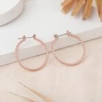 Estele Gold Tone Classic Hoop Earrings - Fast Shipping to USA & Canada - Image 4