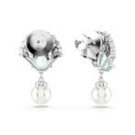 Swarovski Women Idyllia Drop Earrings, Shell, Blue, Rhodium Plated - Fast Shipping to USA & Canada - Image 5