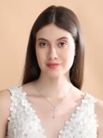 Fashion Frill Silver Chain Pendant For Girls Angle Crystal Heart Silver Chain Necklace Pendant For Women Girls Love Gifts Women Jewellery - Fast Shipping to USA & Canada - Image 4