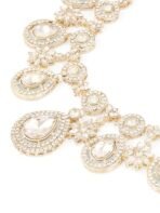 ZAVERI PEARLS Gold Tone Dazzling Stones Austrian Diamonds Necklace Earring & Maangtikka Set For Women-ZPFK18216 - Fast Shipping to USA & Canada - Image 5