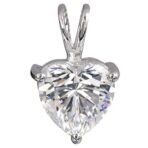 Ananth Jewels 925 Sterling Silver BIS Hallmarked Swarovski Zirconia Heart Cut 6mm Pendant with Chain for Women - Fast Shipping to USA & Canada