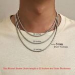 VAMA FASHIONS Classic Trendy Stylish Stainless Steel Silver Neck Necklace Chains for Men Boys - Fast Shipping to USA & Canada - Image 4