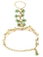 Karatcart Gold Plated Light Green Pearl Beaded Kundan Hathphool - Fast Shipping to USA & Canada - Image 7