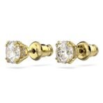 Swarovski Womens Stilla Stud Earrings, Round Cut, White, Gold-Tone Plated - Fast Shipping to USA & Canada - Image 7