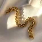 Fashion Frill Stylish Gold Bracelet For Men Criss Cross Stainless Steel Gold Bracelet For Men Specially Made For Men Gift For Him - Fast Shipping to USA & Canada - Image 5