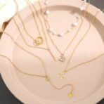 Shining Diva Fashion 5 Pcs Combo Latest Stylish Butterfly Pearl Necklace Jewellery Set for Women Western Pendant Necklace Gifts for Girls (15842np) - Fast Shipping to USA & Canada - Image 7