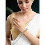 Peora Gold Plated Single Piece Openable Floral Kada Bangle Traditional Jewellery for Women - Fast Shipping to USA & Canada - Image 3