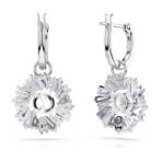 Swarovski Idyllia Flower drop earrings, Blue, Rhodium plated - Fast Shipping to USA & Canada - Image 5