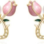 Shining Diva Fashion Latest Stylish Pearl Flower Earrings for Women and Girls (16149er) - Fast Shipping to USA & Canada